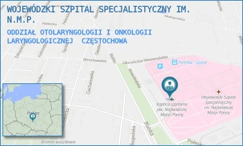 ODDZIAŁ OTOLARYNGOLOGII I ONKOLOGII LARYNGOLOGICZNEJ - WOJEWÓDZKI SZPITAL SPECJALISTYCZNY IM. N.M.P. - BIALSKA 104/118,  CZĘSTOCHOWA