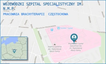 PRACOWNIA BRACHYTERAPII - WOJEWÓDZKI SZPITAL SPECJALISTYCZNY IM. N.M.P. - UL. BIALSKA 104/118,  CZĘSTOCHOWA