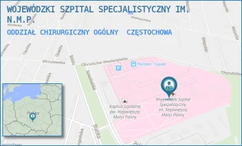 ODDZIAŁ CHIRURGICZNY OGÓLNY - WOJEWÓDZKI SZPITAL SPECJALISTYCZNY IM. N.M.P. - UL. BIALSKA 104/118,  CZĘSTOCHOWA