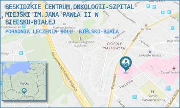 PORADNIA LECZENIA BÓLU - BESKIDZKIE CENTRUM ONKOLOGII-SZPITAL MIEJSKI IM.JANA PAWŁA II W BIELSKU-BIAŁEJ - PLATER 17,  BIELSKO-BIAŁA