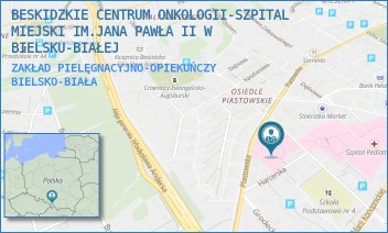 ZAKŁAD PIELĘGNACYJNO-OPIEKUŃCZY - BESKIDZKIE CENTRUM ONKOLOGII-SZPITAL MIEJSKI IM.JANA PAWŁA II W BIELSKU-BIAŁEJ - UL. EMILII PLATER 17,  BIELSKO-BIAŁA