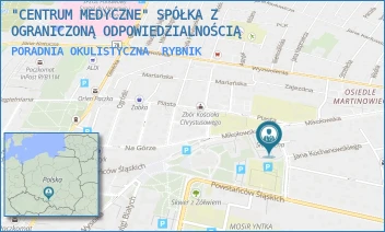 PORADNIA OKULISTYCZNA - "CENTRUM MEDYCZNE" SPÓŁKA Z OGRANICZONĄ ODPOWIEDZIALNOŚCIĄ - UL. BYŁYCH WIĘŹNIÓW POLITYCZNYCH 3,  RYBNIK