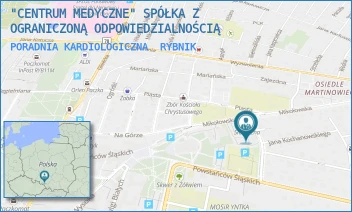 PORADNIA KARDIOLOGICZNA - "CENTRUM MEDYCZNE" SPÓŁKA Z OGRANICZONĄ ODPOWIEDZIALNOŚCIĄ - UL. BYŁYCH WIĘŹNIÓW POLITYCZNYCH 3,  RYBNIK