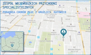 PORADNIA CHORÓB PŁUC I GRUŹLICY - ZESPÓŁ WOJEWÓDZKICH PRZYCHODNI SPECJALISTYCZNYCH - UL. JÓZEFA LOMPY 16,  KATOWICE