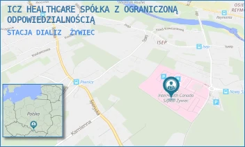 STACJA DIALIZ - ICZ HEALTHCARE SPÓŁKA Z OGRANICZONĄ ODPOWIEDZIALNOŚCIĄ - UL. POLA LISICKICH 80,  ŻYWIEC