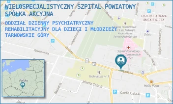 ODDZIAŁ DZIENNY PSYCHIATRYCZNY REHABILITACYJNY DLA DZIECI I MŁODZIEŻY - WIELOSPECJALISTYCZNY SZPITAL POWIATOWY SPÓŁKA AKCYJNA - UL. OPOLSKA 21,  TARNOWSKIE GÓRY