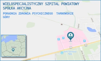 PORADNIA ZDROWIA PSYCHICZNEGO - WIELOSPECJALISTYCZNY SZPITAL POWIATOWY SPÓŁKA AKCYJNA - UL. PYSKOWICKA 47-51,  TARNOWSKIE GÓRY