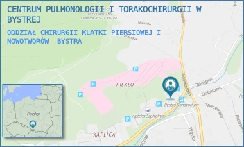 ODDZIAŁ CHIRURGII KLATKI PIERSIOWEJ I NOWOTWORÓW - CENTRUM PULMONOLOGII I TORAKOCHIRURGII W BYSTREJ - UL. JULIANA FAŁATA 2,  BYSTRA