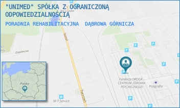 PORADNIA REHABILITACYJNA - "UNIMED" SPÓŁKA Z OGRANICZONĄ ODPOWIEDZIALNOŚCIĄ - UL. JÓZEFA PIŁSUDSKIEGO 92,  DĄBROWA GÓRNICZA
