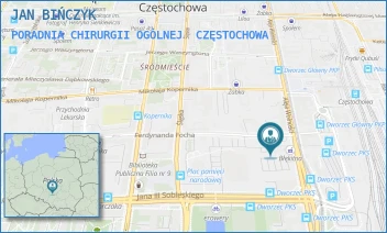 PORADNIA CHIRURGII OGÓLNEJ - JAN BIŃCZYK - UL. UL. ALEJA WOLNOŚCI 34,  CZĘSTOCHOWA