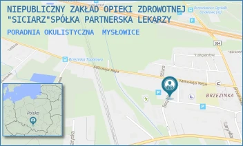 PORADNIA OKULISTYCZNA - NIEPUBLICZNY ZAKŁAD OPIEKI ZDROWOTNEJ "SICIARZ"SPÓŁKA PARTNERSKA LEKARZY - UL. MIKOŁAJA REJA 18 B,  MYSŁOWICE