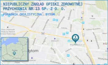 PORADNIA OKULISTYCZNA - NIEPUBLICZNY ZAKŁAD OPIEKI ZDROWOTNEJ PRZYCHODNIA NR 13 SP. Z O. O. - UL. MARSZ. JÓZEFA PIŁSUDSKIEGO 84,  BYTOM