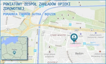 PORADNIA CHORÓB SUTKA - ZAGŁĘBIOWSKI SZPITAL KLINICZNY - UL. MAŁACHOWSKIEGO 12,  BĘDZIN
