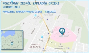 PORADNIA ENDOKRYNOLOGICZNA - ZAGŁĘBIOWSKI SZPITAL KLINICZNY - UL. SZPITALNA 40,  CZELADŹ