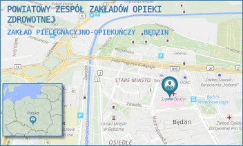 ZAKŁAD PIELĘGNACYJNO-OPIEKUŃCZY - ZAGŁĘBIOWSKI SZPITAL KLINICZNY - UL. MAŁACHOWSKIEGO 12,  BĘDZIN