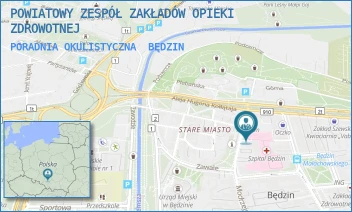 PORADNIA OKULISTYCZNA - ZAGŁĘBIOWSKI SZPITAL KLINICZNY - UL. MAŁACHOWSKIEGO 12,  BĘDZIN