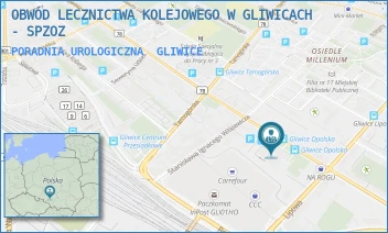 PORADNIA UROLOGICZNA - OBWÓD LECZNICTWA KOLEJOWEGO W GLIWICACH - SPZOZ - UL. OPOLSKA 18,  GLIWICE