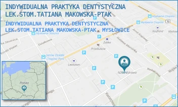 INDYWIDUALNA PRAKTYKA DENTYSTYCZNA LEK.STOM.TATIANA MAKOWSKA-PTAK - INDYWIDUALNA PRAKTYKA DENTYSTYCZNA LEK.STOM.TATIANA MAKOWSKA-PTAK - UL. LUDOMIRA RÓŻYCKIEGO 2C,  MYSŁOWICE