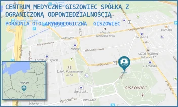PORADNIA OTOLARYNGOLOGICZNA - CENTRUM MEDYCZNE GISZOWIEC SPÓŁKA Z OGRANICZONĄ ODPOWIEDZIALNOŚCIĄ - UL. GOŚCINNA 6,  KATOWICE