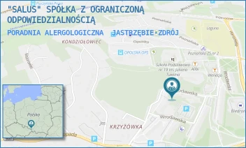 PORADNIA ALERGOLOGICZNA - "SALUS" SPÓŁKA Z OGRANICZONĄ ODPOWIEDZIALNOŚCIĄ - UL. WROCŁAWSKA 12A,  JASTRZĘBIE-ZDRÓJ