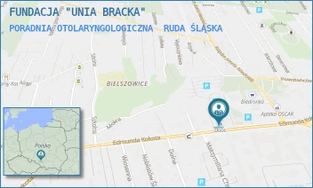 PORADNIA OTOLARYNGOLOGICZNA - FUNDACJA "UNIA BRACKA" - UL. EDMUNDA KOKOTA 172,  RUDA ŚLĄSKA