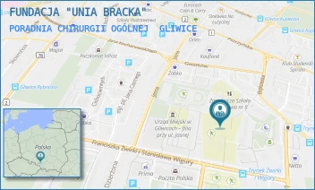 PORADNIA CHIRURGII OGÓLNEJ - FUNDACJA "UNIA BRACKA" - UL. BOJKOWSKA 20,  GLIWICE
