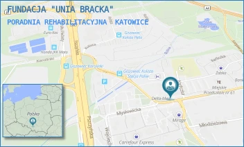 PORADNIA REHABILITACYJNA - FUNDACJA "UNIA BRACKA" - UL. MYSŁOWICKA 13,  KATOWICE