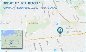 PORADNIA REUMATOLOGICZNA - FUNDACJA "UNIA BRACKA" - UL. EDMUNDA KOKOTA 172,  RUDA ŚLĄSKA