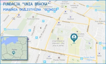 PORADNIA OKULISTYCZNA - FUNDACJA "UNIA BRACKA" - UL. BOJKOWSKA 20,  GLIWICE