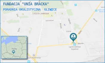 PORADNIA OKULISTYCZNA - FUNDACJA "UNIA BRACKA" - UL. BŁONIE 13,  GLIWICE
