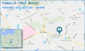 PORADNIA OKULISTYCZNA - FUNDACJA "UNIA BRACKA" - UL. DWORCOWA 3,  KNURÓW