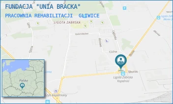 PRACOWNIA REHABILITACJI - FUNDACJA "UNIA BRACKA" - UL. BŁONIE 13,  GLIWICE