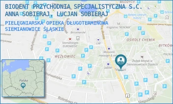 PIELĘGNIARSKA OPIEKA DŁUGOTERMINOWA - BIODENT PRZYCHODNIA SPECJALISTYCZNA S.C. ANNA SOBIERAJ, LUCJAN SOBIERAJ - UL. WALEREGO WRÓBLEWSKIEGO 67,  SIEMIANOWICE ŚLĄSKIE