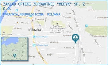 PORADNIA NEUROLOGICZNA - ZAKŁAD OPIEKI ZDROWOTNEJ "MEDYK" SP. Z O.O. - UL. DWORCOWA 31,  MILÓWKA