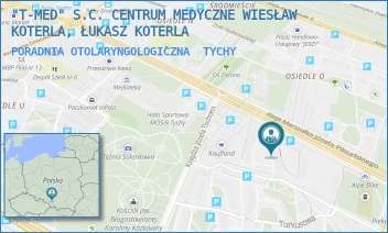 PORADNIA OTOLARYNGOLOGICZNA - "T-MED" S.C. CENTRUM MEDYCZNE WIESŁAW KOTERLA, ŁUKASZ KOTERLA - AL. PIŁSUDSKIEGO 42,  TYCHY