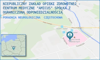 PORADNIA NEUROLOGICZNA - NIEPUBLICZNY ZAKŁAD OPIEKI ZDROWOTNEJ - CENTRUM MEDYCZNE "AMICUS" SPÓŁKA Z OGRANICZONĄ ODPOWIEDZIALNOŚCIĄ - ALEJA POKOJU 44,  CZĘSTOCHOWA