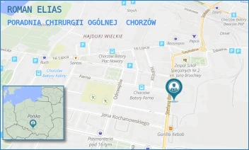 PORADNIA CHIRURGII OGÓLNEJ - ROMAN ELIAS - UL. ST.BATOREGO 19,  CHORZÓW