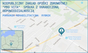 PORADNIA REHABILITACYJNA - NIEPUBLICZNY ZAKŁAD OPIEKI ZDROWOTNEJ "PRO VITA"  SPÓŁKA Z OGRANICZONĄ ODPOWIEDZIALNOŚCIĄ - MIKOŁOWSKA 94,  RYBNIK