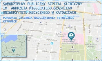 PORADNIA LECZENIA NADCIŚNIENIA TĘTNICZEGO - SAMODZIELNY PUBLICZNY SZPITAL KLINICZNY IM. ANDRZEJA MIELĘCKIEGO ŚLĄSKIEGO UNIWERSYTETU MEDYCZNEGO W KATOWICACH, - UL. FRANCUSKA 20-24,  KATOWICE