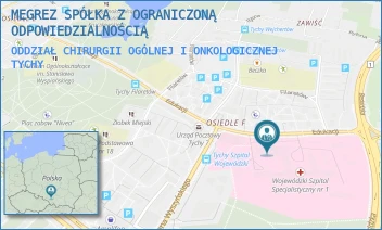 ODDZIAŁ CHIRURGII OGÓLNEJ I ONKOLOGICZNEJ - MEGREZ SPÓŁKA Z OGRANICZONĄ ODPOWIEDZIALNOŚCIĄ - UL. EDUKACJI 102,  TYCHY