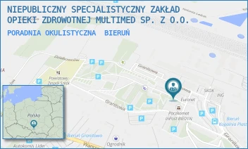 PORADNIA OKULISTYCZNA - NIEPUBLICZNY SPECJALISTYCZNY ZAKŁAD OPIEKI ZDROWOTNEJ MULTIMED SP. Z O.O. - UL. GRANITOWA 22,  BIERUŃ