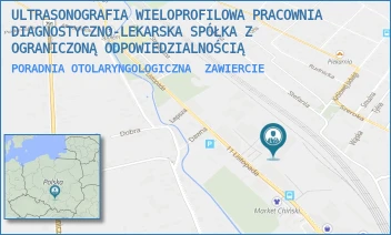 PORADNIA OTOLARYNGOLOGICZNA - ULTRASONOGRAFIA WIELOPROFILOWA PRACOWNIA DIAGNOSTYCZNO-LEKARSKA SPÓŁKA Z OGRANICZONĄ ODPOWIEDZIALNOŚCIĄ - UL. 11 LISTOPADA 2/4,  ZAWIERCIE
