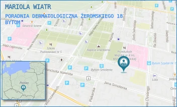 PORADNIA DERMATOLOGICZNA ŻEROMSKIEGO 18 - MARIOLA WIATR - UL. STEFANA ŻEROMSKIEGO 18,  BYTOM