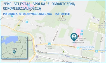 PORADNIA OTOLARYNGOLOGICZNA - "EMC SILESIA" SPÓŁKA Z OGRANICZONĄ ODPOWIEDZIALNOŚCIĄ - UL. MORAWA 31,  KATOWICE