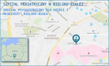 ODDZIAŁ PSYCHIATRYCZNY DLA DZIECI I MŁODZIEŻY - SZPITAL PEDIATRYCZNY W BIELSKU-BIAŁEJ - UL. SOBIESKIEGO 83,  BIELSKO-BIAŁA