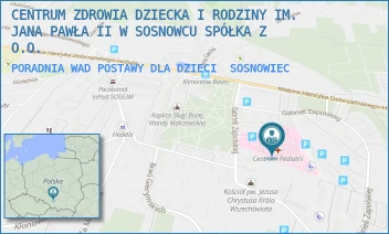 PORADNIA WAD POSTAWY DLA DZIECI - CENTRUM ZDROWIA DZIECKA I RODZINY IM. JANA PAWŁA II W SOSNOWCU SPÓŁKA Z O.O. - UL. G.ZAPOLSKIEJ 3,  SOSNOWIEC