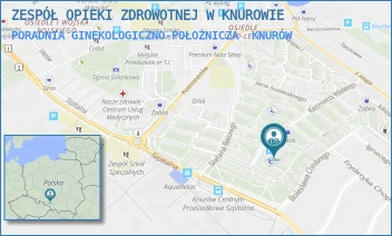 PORADNIA GINEKOLOGICZNO-POŁOŻNICZA - ZESPÓŁ OPIEKI ZDROWOTNEJ W KNUROWIE - UL. KAZIMIERZA WIELKIEGO 6,  KNURÓW