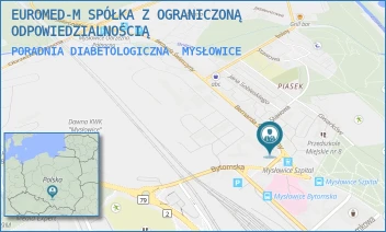 PORADNIA DIABETOLOGICZNA - EUROMED-M SPÓŁKA Z OGRANICZONĄ ODPOWIEDZIALNOŚCIĄ - UL. BERNARDA ŚWIERCZYNY 1,  MYSŁOWICE
