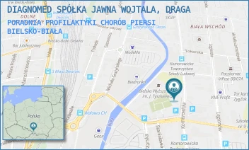 PORADNIA PROFILAKTYKI CHORÓB PIERSI - DIAGNOMED ZDROWIE SPÓŁKA Z OGRANICZONĄ ODPOWIEDZIALNOŚCIĄ - UL. KOMOROWICKA 23,  BIELSKO-BIAŁA