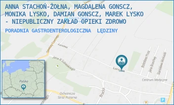 PORADNIA GASTROENTEROLOGICZNA - ANNA STACHOŃ-ŻOŁNA, MAGDALENA GONSCZ, MONIKA LYSKO, DAMIAN GONSCZ, MAREK LYSKO - NIEPUBLICZNY ZAKŁAD OPIEKI ZDROWO - UL. ŁANOWA 5,  LĘDZINY